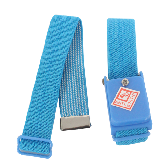 2PCS Cordless + 1PCS Corded Anti-Static Wrist Straps, Light Blue, 150-200Ω/1MΩ for ESD Cleanroom & Electronics