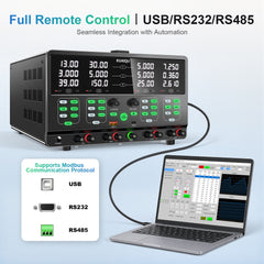 0-30V 4-Channel Programmable DC Power Supply for Electronic Engineering,KQ-4KD Multi-Output Bench Power Supply