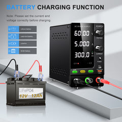 KUAIQU SPPS-C605C 60V 5A 300W Adjustable DC Power Supply for E-Bike Battery Charging