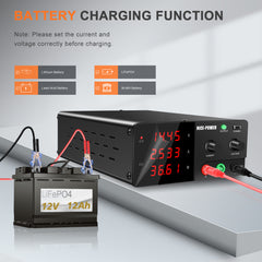 Nice Power R-SPS6010 - Fuente de alimentación de alta potencia de 60 V, 10 A y 600 W CC con interruptor de salida y perilla de ajuste para prueba de envejecimiento