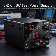 3-Digit DC Test Power Supply NICE-POWER SPS-E305 30V 5A 150W for Electronic Component Testing