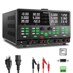 0-30V 4-Channel Programmable DC Power Supply for Electronic Engineering,KQ-4KD Multi-Output Bench Power Supply