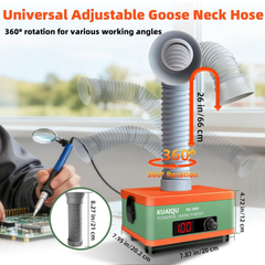 Flexible extraction hose on KQ-30SP solder fume extractor