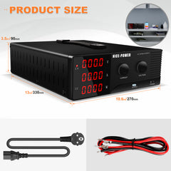 NICE-POWER R-SPS3080 30V 2400W Programmable Switched DC Power Supply, 0-80A Marine Power Source, Marine Electronics Electrical Equipment