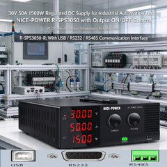 30V 50A 1500W Regulated DC Supply for Industrial Automation Testing NICE-POWER R-SPS3050 with Output ON/OFF Control