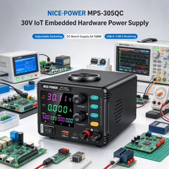 30V IoT Embedded Hardware Power Supply,MPS-305QC Adjustable Switching DC Bench Supply 5A 150W with USB-A/USB-C Monitoring