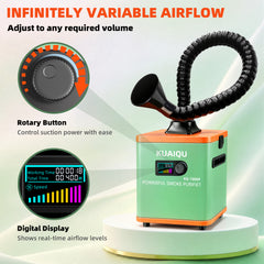 KQ-180SP 180W Laser Fume Extractor with HEPA &Activated Carbon Filter, Adjustable Airflow Smoke &amp; Fume Extraction System