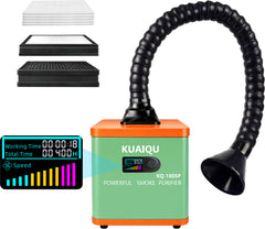 KQ-180SP 180W Laser Fume Extractor with HEPA &Activated Carbon Filter, Adjustable Airflow Smoke &amp; Fume Extraction System