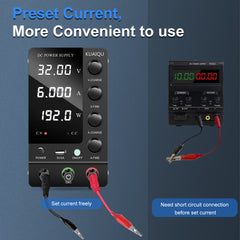 KUAIQU SPS-C3206 32V 6A Adjustable DC Power Supply for PCB Repair &Electronics Prototyping