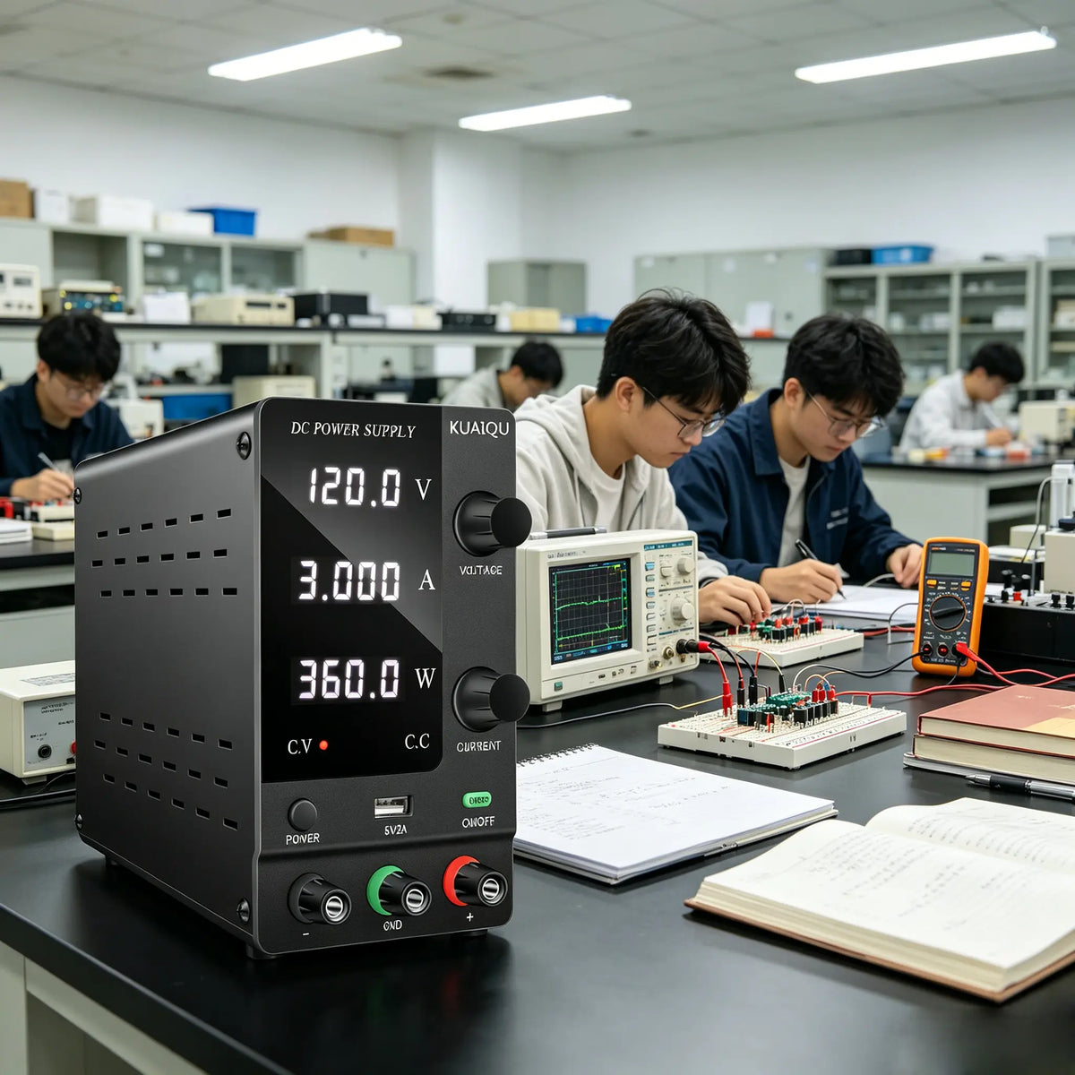 Affordable 30V 5A DC Lab Power Supply for University Physics & Electronic Engineering Students