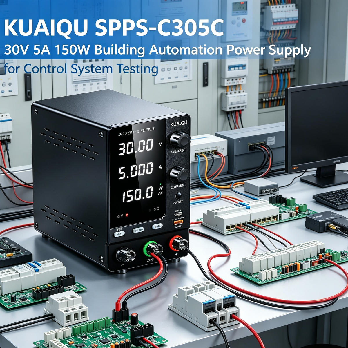 KUAIQU SPPS-C305C 30V 5A 150W Building Automation DC Power Supply for Control System Testing