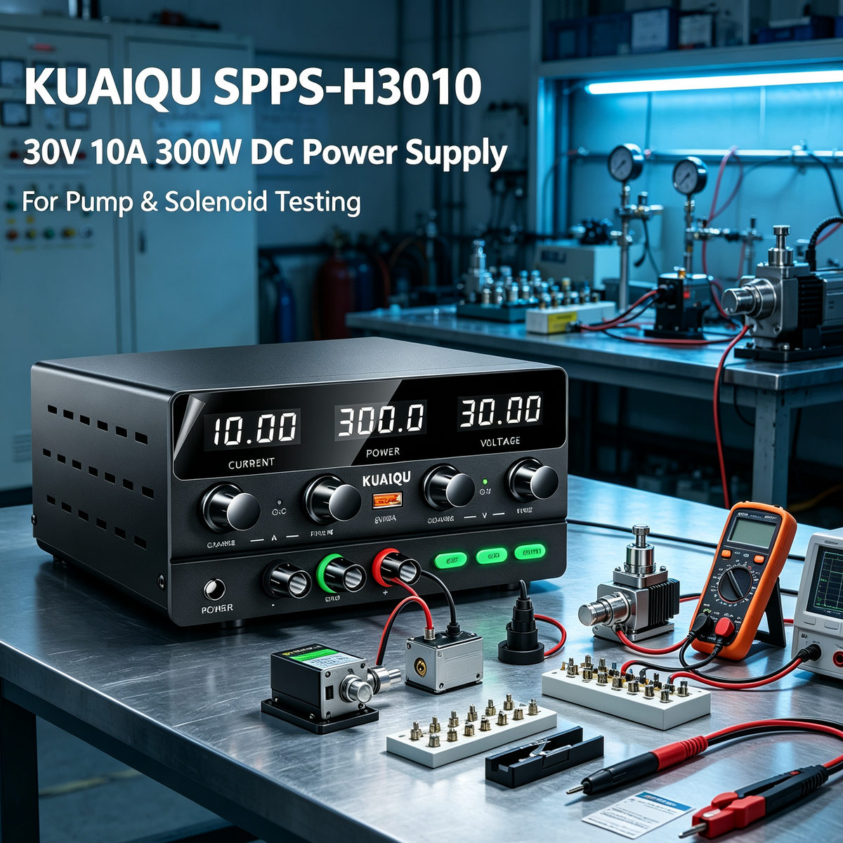 KUAIQU SPPS-H3010 30V 10A 300W DC Power Supply for Pump &Solenoid Testing
