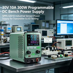 30V 10A 300W Programmable DC Bench Power Supply,SPPS-Q3010 Industrial Sensor Power Supply for Transmitter &I/O Testing