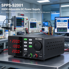 SPPS-S2001 200W Adjustable DC Power Supply, 0–200V 1A Programmable Power Source for NDT &Ultrasonic Testing