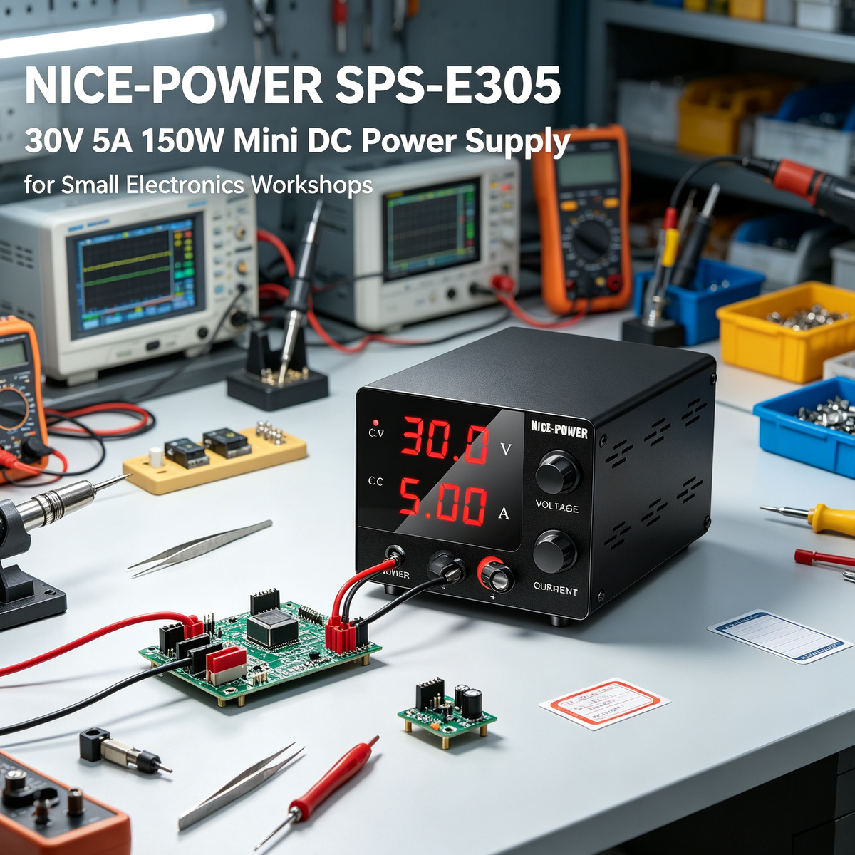 NICE-POWER SPS-E305 Mini DC Power Supply 30V 5A for Small Electronics Workshops