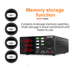 KUAIQU 200V 300V Industrial High-Voltage Regulated DC Power Supply, 4-Digit Display, Panel Lock, for Industrial R&D
