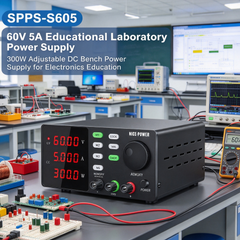 60V 5A Educational Laboratory Power Supply, SPPS-S605 300W Adjustable DC Bench Power Supply for Electronics Education