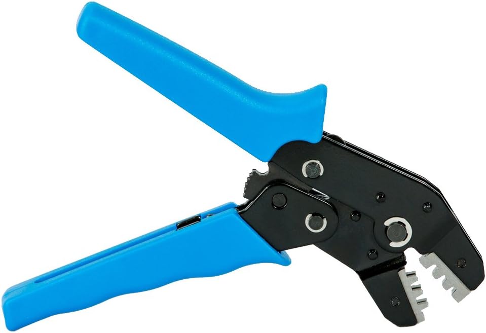YTH-SN-28B Mini Terminal Crimping Pliers, AWG 28-18 (0.1-1mm²), Ratchet Insulated Terminal Clamp for Precision Electrical Work
