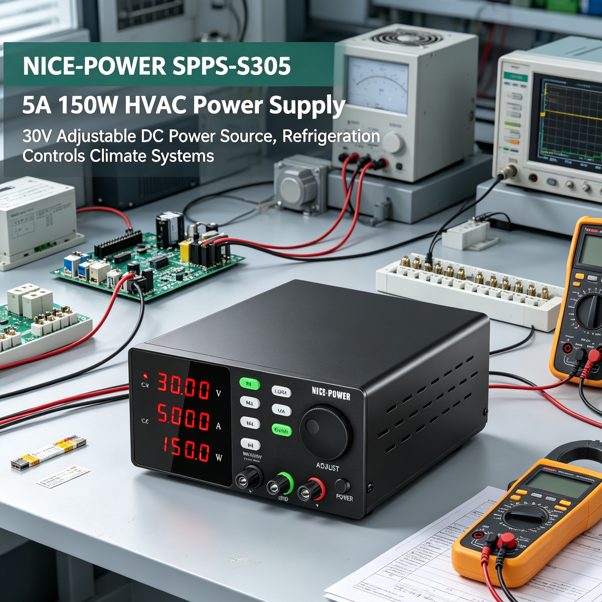 NICE-POWER SPPS-S305 5A 150W HVAC Power Supply,30V Adjustable DC Power Source, Refrigeration Controls Climate Systems