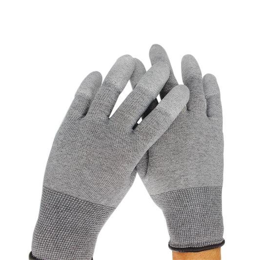 1PCS L Carbon Fiber ESD Gloves + 2PCS Cordless Anti-Static Wrist Straps, Light Blue, for ESD Cleanroom & Electronics