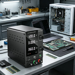 30V 10A High-Current DC Power Supply for Laptop & All-in-One PC Motherboard Repair — 4-Digit Display