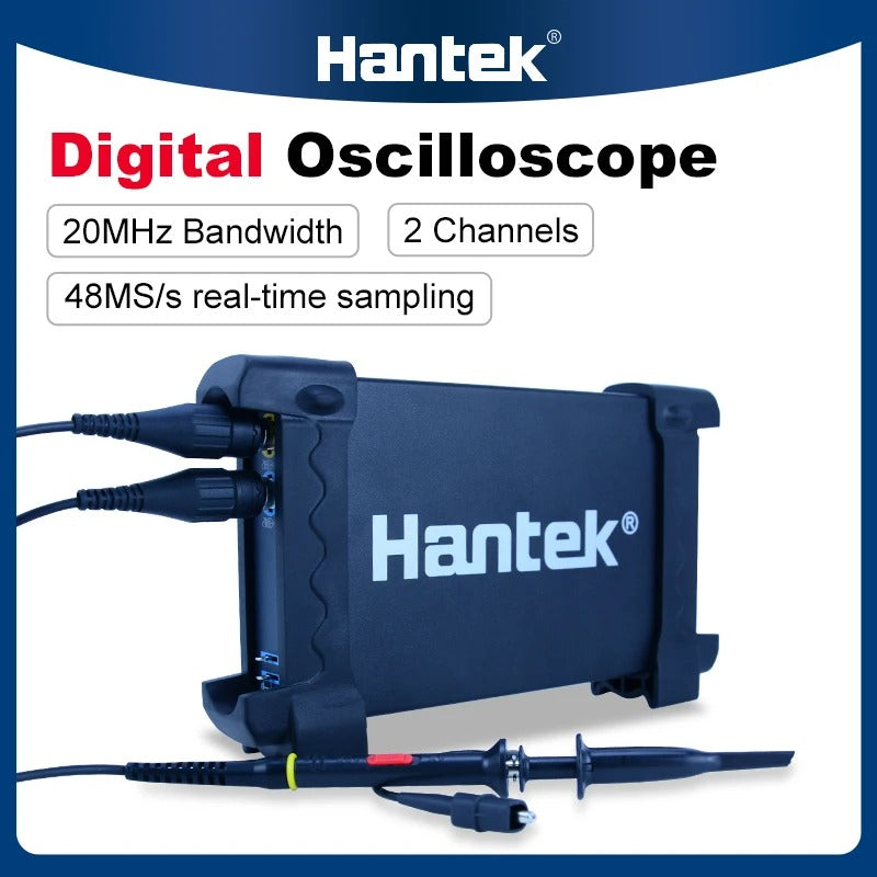 Hantek 6022BE Digital Oscilloscope Portable PC Based 2 Channels 20MHz USB Oscilloscopes 23 measurement functions, PASS/FAIL Check