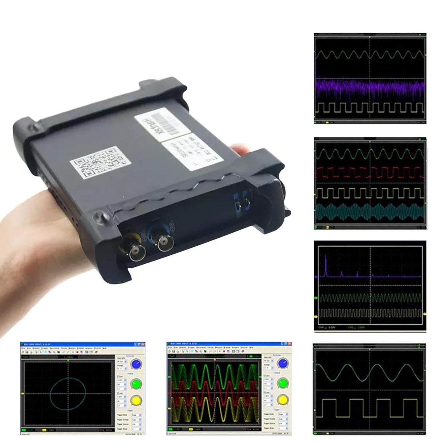 Hantek 6022BE Digital Oscilloscope Portable PC Based 2 Channels 20MHz USB Oscilloscopes 23 measurement functions, PASS/FAIL Check