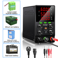 KUAIQU SPS605C 60V 5A Battery Operated DC Power Supply, Error Connection Detection, OCP Protection for Portable Power Source