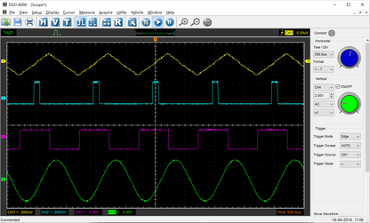 Hantek 6074BD 4CH Oscilloscope Function and Arbitrary Waveform Generator 70MHZ 1GSa/s 2mV-10V/DIV Input Sensitivity