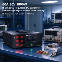60A 30V 1800W R-SPS3060 Regulated DC Supply for Low-Voltage High-Current Circuit Testing