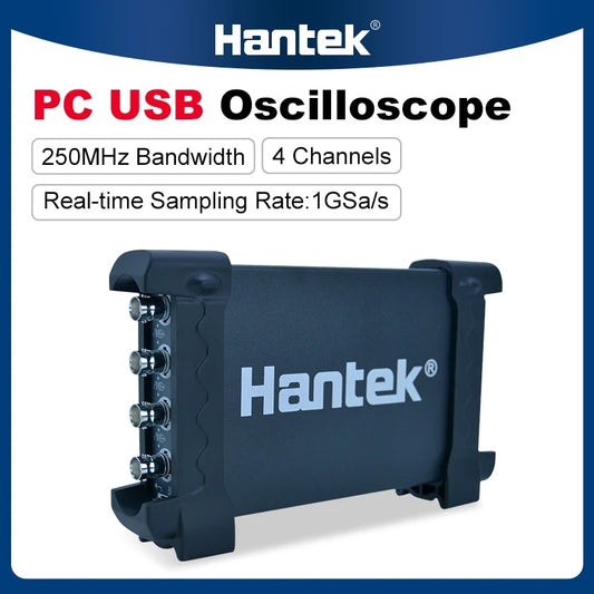 Hantek 6104BC PC USB Oscilloscope 4 Digital Channels 100MHz Bandwidth 1GSa/s 2mV-10V/DIV Input Sensitivity Electronics R & D