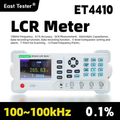 ET4410 Testeur LCR numérique de table 100 Hz ~ 100 K, inductance, capacité, résistance, multimètre, précision fiable 