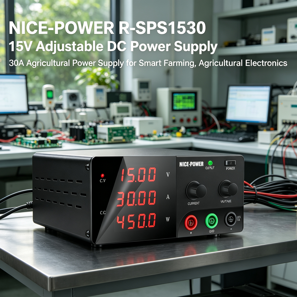 NICE-POWER R-SPS1530 15V Adjustable DC Power Supply,30A Agricultural Power Supply for Smart Farming  Agricultural Electronics