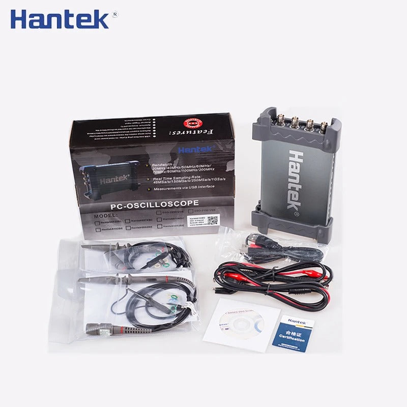 Hantek 6254BC PC USB analog oscilloscope 4-channel 70-250MHZ Bandwidth Digital Storage Oscilloscope Auto Testing Tools