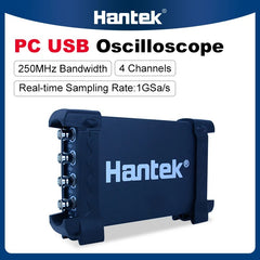 Hantek 6254BD Digital PC Handheld Oscilloscope 250MHz 4-channel USB Oscilloscope with 25MHz Signal Generator Oscilloscope