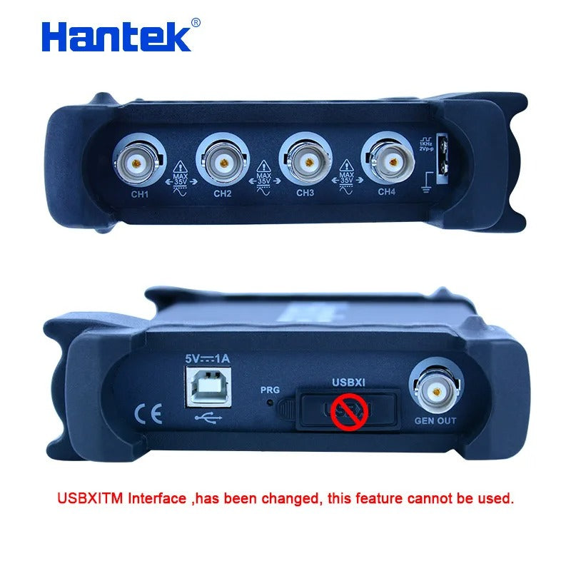 Hantek 6254BD Digital PC Handheld Oscilloscope 250MHz 4-channel USB Oscilloscope with 25MHz Signal Generator Oscilloscope