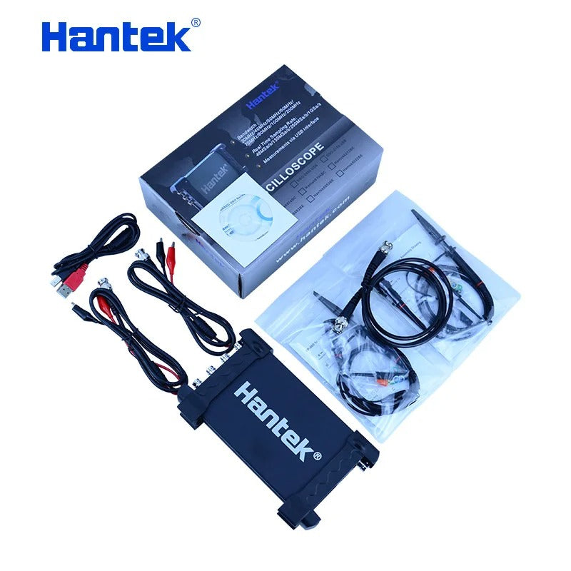 Hantek 6254BD Digital PC Handheld Oscilloscope 250MHz 4-channel USB Oscilloscope with 25MHz Signal Generator Oscilloscope