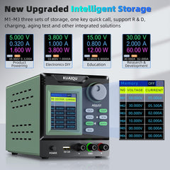 Adjustable Transformer Linear DC Power Supply 30V/60V with 5-Digit Display, Ultra-Low Ripple, Precision Voltage & Current Control