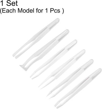6PCS Plastic Tweezers Set 6