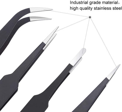 6PCS Precision Tweezers Set 4