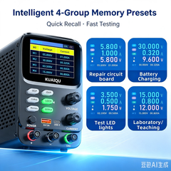 30V 5A μA Level Precision DC Power Supply with Dynamic Curve Tracking for Micro-nano Semiconductor Leakage Current Characterization