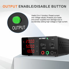 NICE-POWER Electrolysis DC Power Supply R-SPS2005 200V 5A Adjustable Power Supply for Electrochemical Research