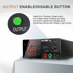 Electromagnet Power Supply, 0-30V 0-30A 900W Adjustable Switching DC Regulated Power Supply, 4-Digit LED Display, Rotary Encoder, R-SPS3030