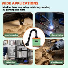 KQ-180SP 180W Laser Fume Extractor with HEPA &Activated Carbon Filter, Adjustable Airflow Smoke &amp; Fume Extraction System