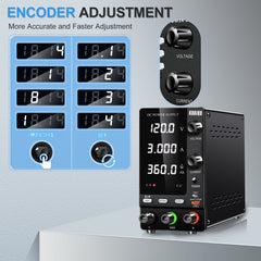 KUAIQU SPPS-C1203C 120V 3A 360W Adjustable DC Power Supply for Solenoid & Electromagnet Testing