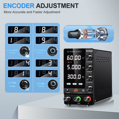 KUAIQU SPS-C605S 60V 5A Adjustable DC Power Supply for Motor &Actuator Testing
