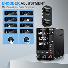 KUAIQU SPPS-C605C 60V 5A 300W Adjustable DC Power Supply for E-Bike Battery Charging