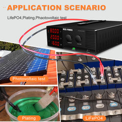 80V 20A 1600W Regulated DC Supply for 48V Automotive DC-DC Converter Testing NICE-POWER R-SPS8020 with CV/CC Indicators