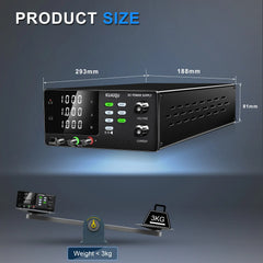 KUAIQU  400V 600V 800V 1000V Programmable High Voltage DC Power Supply for Solar Storage, Industrial Robots