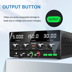 Fuente de alimentación de laboratorio de 30 V y 5 A NICE-POWER SPS-H305, tamaño pequeño, alta precisión, estable, fuente de alimentación de CC, color negro